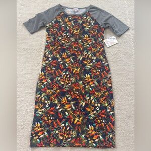 NWT M Lularoe Julia Dress with floral print